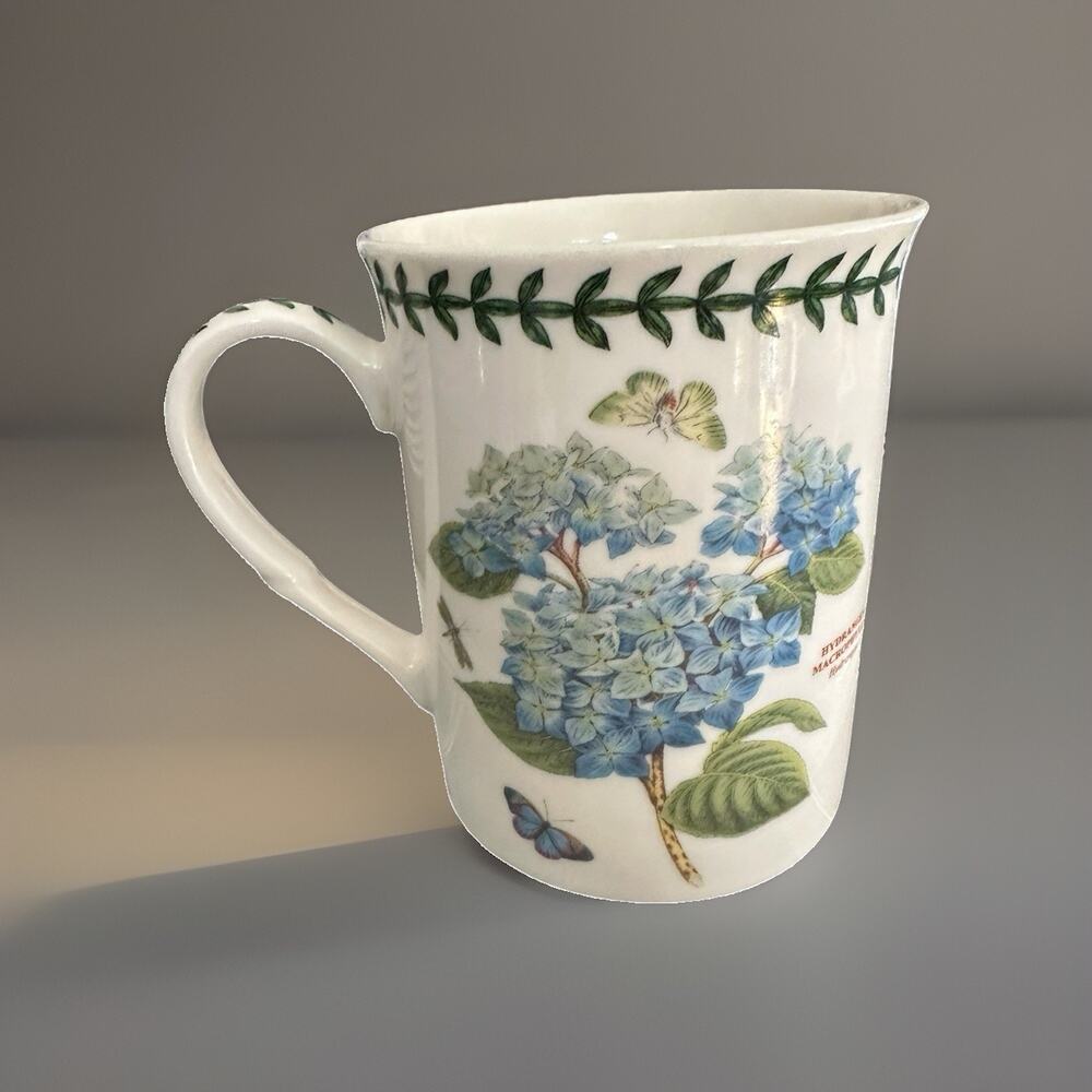 Botanic Garden Portmeirion Blue Hydrangea Macrophylla Butterfly Tea Coffee Cup